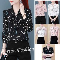 【On Clearance】Autumn Women Chiffon Blouse Newest Fashion Bow Long Sleeve Shirt Ladies Office  Wear Elegant Blouses Patterns Tops Plus Size