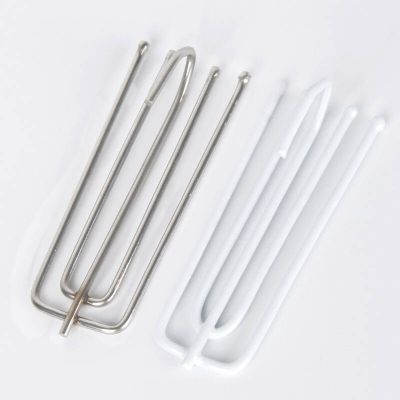 15PCS Metal Four Fork Curtain Tape Hook Curtain Cloth Ring Clamp Tracks DIY Home Curtain Accessories