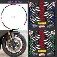 12PCS New 16 inch Reflective Waterproof Motorcycle Wheel Stickers Stripes Rim Decals for Honda SH125i Printing Stamping