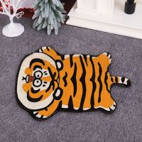 【YF】㍿☏ஐ  Cartoon Tiger Rug Non-Slip Bedside Absorbent Animals Print Rugs Kids Room Carpets