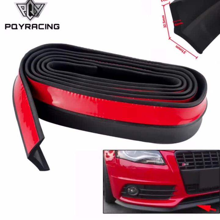 2.5m 65mm pelindung kereta lebar Bumper depan Lip Splitter kereta Sticker kit badan Spoiler