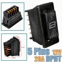 【การจัดส่ง + แฟลช Deal】12V 5 Pins DPDT ชั่วขณะรถหน้าต่างไฟฟ้าสวิทช์ควบคุมล็อกประตู