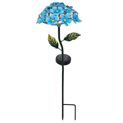 LED Solar Light Artificial Hydrangea Simulation Flower Outdoor Waterproof Garden Lawn Stakes Lamps Yard Art for Home Decoration