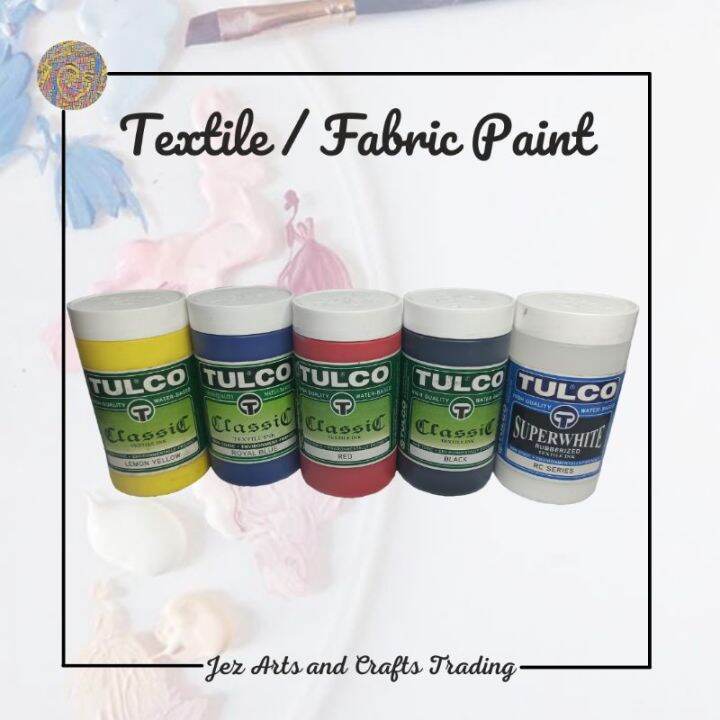 TULCO Textile Paint 250g Classic & RUBBERIZED SUPERWHITEjezarts