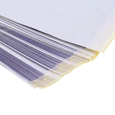 100ชิ้นกระดาษถ่ายโอนรอยสักขนาด A4 4ชั้นกระดาษสีลายฉลุความร้อนลายสักแบบมืออาชีพอุปกรณ์กระดาษสำเนาสัก