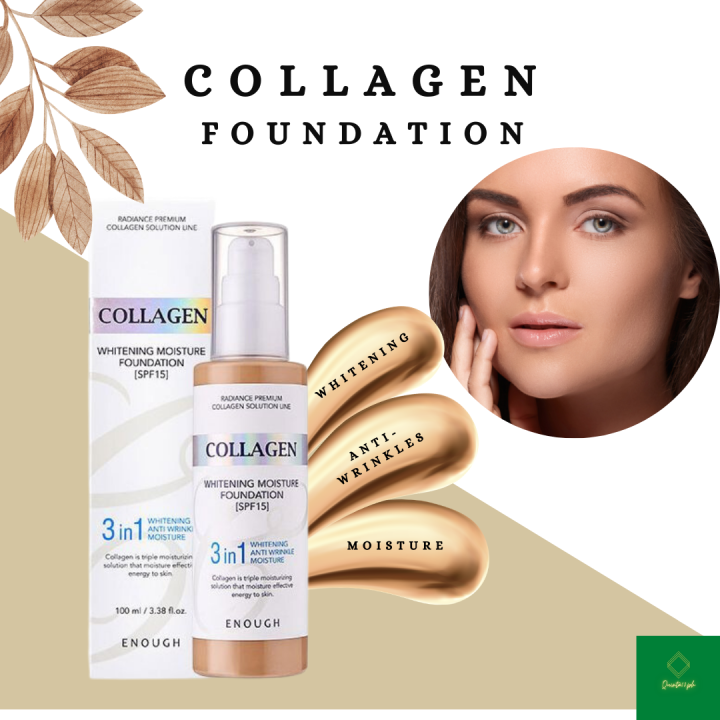 AUTHENTIC 3IN1 ENOUGH COLLAGEN WHITENING MOISTURE FOUNDATION SPF15 ...