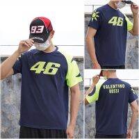 VR46 Baju Motor 2022ใหม่ Lelaki Plus Size เสื้อยืดแขนลำลองขาสั้นผ้าฝ้าย100% ระบายอากาศได้สำหรับกิจกรรมกลางแจ้งการแข่งจักรยานการแข่งจักรยาน