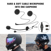 Freedconn Motorcycle Intercom Accessories Soft &amp; Hard Earphone Mic for TCOM-SCVB FDC-01VB COLO T-MAX T-REX Full Face Helmet