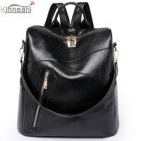 【CW】 Leather Designer Female Large Capacity School for Woman Mochila Sac A Dos