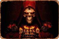 Diablo II โปสเตอร์คืนชีพขนาด8X12นิ้วอลูมิเนียมโลหะแปลกใหม่ป้ายดีบุก