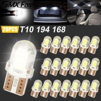 20ชิ้น T10 194 168 2825 W5w แผ่นลิขสิทธิ์ภายใน Led ความสว่างสูงหลอดไฟไฟอ่านหนังสือชิป Cob