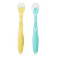 อุปกรณ์ทานอาหารเด็กเล็ก mothercare soft silicone spoons - 2 pack PB853