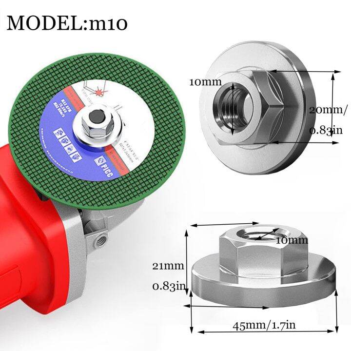 1-2-3-pcs-angle-grinder-nuts-m10-hex-nut-stainless-steel-for-for-100-type-angle-grinder-quick-change-locking-release-flange-nuts