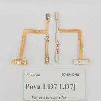 Novaphopat เฟล็กซ์ปิดเปิดสำหรับ Tecno Pova LD7ปุ่มปรับระดับเสียงอะไหล่เปลี่ยนสายเคเบิลงอได้ริบบิ้น