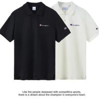 ❏ Japanese version of the trendy brand champion short-sleeved T-shirt for men and women versatile embroidered half-sleeved cotton POLO shirt sports top ins