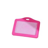 Waterproof Name Tag Badge Holder Clear PVC For Office With Clear Window Pu Leather Name Card Holder
