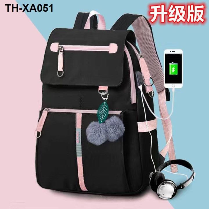 2020-new-backpack-girls-korean-fashion-junior-high-school-student-schoolbag-waterproof-trendy-travel-female