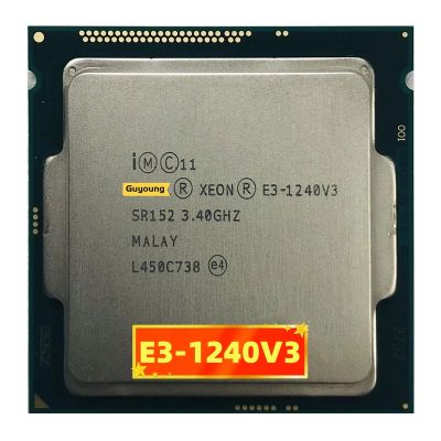 Xeon E3-1240 V3 E3 1240v3 E3 1240 V3 3.4 GHz สี่คอร์แปดเกลียวเครื่องประมวลผลซีพียู8ม. 80W LGA 1150