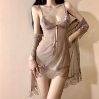 Rain Love Sexy Lingerie Plus Size See-Through Seduction Braces Sexy Lace Pajamas Night Skirt Suit One Piece Dropshipping