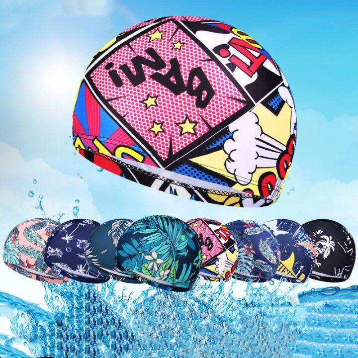 cw-fashion-print-drying-fabric-ears-hair-swim-pool-hat-cap-size-for-men-amp-adults