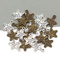 【LZ】✢  Prata bronze estrela tags  apenas para você  etiquetas artesanais sliver bronze metal tag costura sacos acessórios para vestuário 50 pces 11x14mm