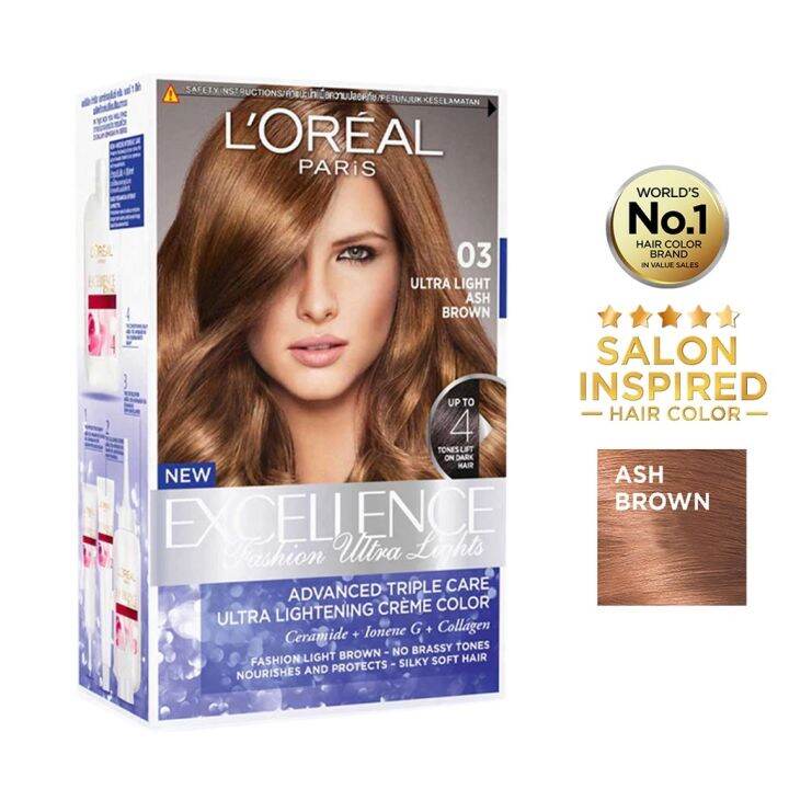 Hot Sale ♝ Loreal Excellence Creme Triple Care Hair Color Ash Blond Lazada Ph 9095