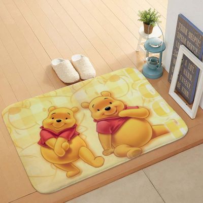Winnie the Pooh 40x60cm flannel car home bedroom door mat anti-slip cloth door mat