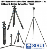 SIRUI Waterproof Carbon Fiber Tripod Kit ST124 + ST10x ballhead  4-Section Carbon Fiber Tripod