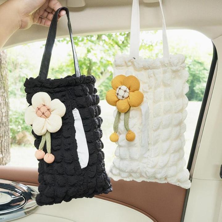 car-napkin-dispenser-puff-grid-rectangular-organizer-holder-with-strap-flower-doll-design-vehicle-facial-paper-storage-bag-outdoor-napkin-holding-bag-fits-most-cars-suvs-trucks-way