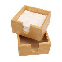 Kitchen Storage Organization Restaurant Bamboo Square Seat Type Sheet Portable Paper Napkins Tissue Boxes Dropshipping