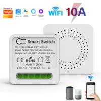 16a Mini Breaker โมดูลทำงานร่วมกับ Alexa Home Yandex Alice Tuya Wireless Switch สวิตช์ Wifi Diy Smart Home