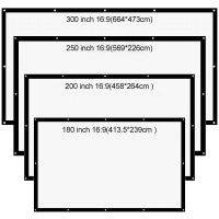 200 180ขนาดใหญ่250 300นิ้วหน้าจอโปรเจคเตอร์ KTV ภาพยนตร์สำนักงานกลางแจ้ง HD สำหรับ Espon Benq จอโปรเจคเตอร์ม่านจอโปรเจคเตอร์