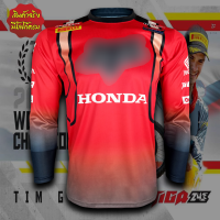 เสื้อยืดคอกลม Motocross T-Shirt longsleeve เสื้อแขนยาวโมโต้ครอส #MC0003 รุ่น Tim Gajser#243  ไซส์ S-5XL