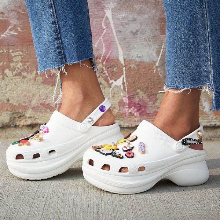 Women's Crocs Classic Bae Clog highheeled Slippers Flipflops beach