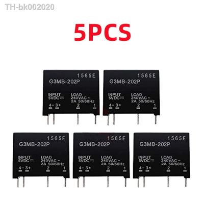 ☽☍✎ 5PCS Relay Module G3MB-202P G3MB 202P DC-AC PCB SSR In 5V DC Out 240V AC 2A Solid State Relay Module