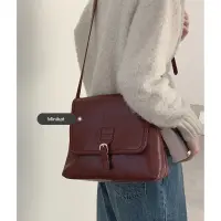 [COD] Large-capacity red bag womens winter 2022 new trendy college messenger all-match briefcase