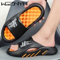 【CC】❀□  2023 Men Massage Slippers Sides Indoor Outdoor Sandals Beach Shoes Soft Sole Slides Flip-flops Mens