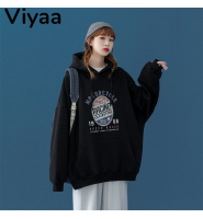 Viyaa เสื้อฮู้ด เสื้อแขนยาวอบอุ่น หลวมและสบาย สไตล์ น่ารัก คลาสสิค สไตล์ WWY2390AAS 41Z231011