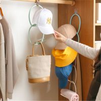 【YF】 6pcs Multifunctional Hook Drying Behind the Door Hat Storage Rack Hanging Dormitory Scarf Bag