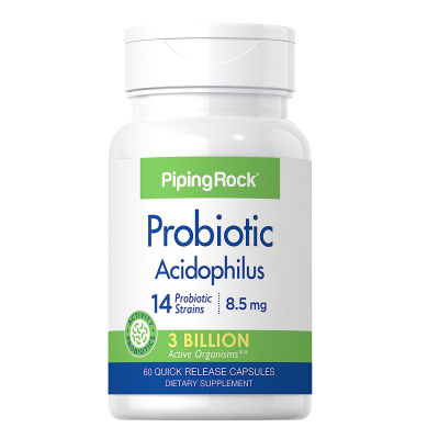 PipingRock  Probiotic  14 Strains 3 Billion  60 Quick Release Capsules โปรไบโอติค  14 สายพันธุ์