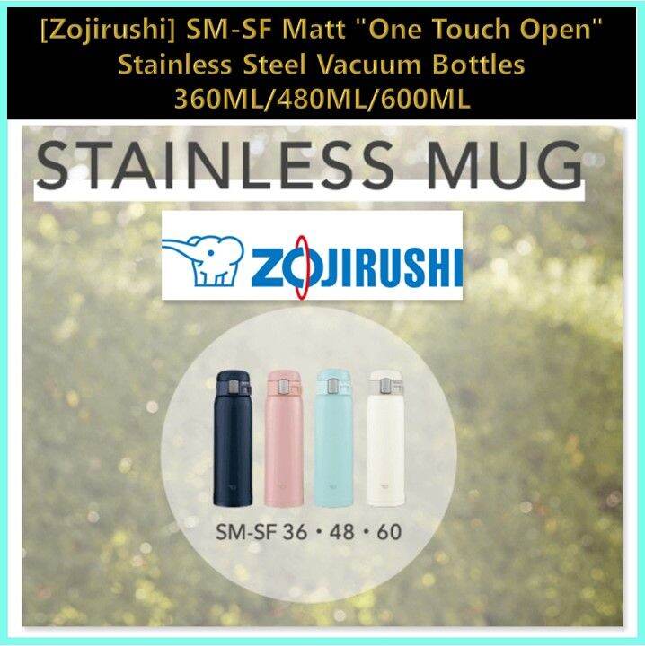 Zojirushi Water Bottle Drink Directly [one-touch Open] Stainless Mug 360ml Mint Blue SM-SF36-AM