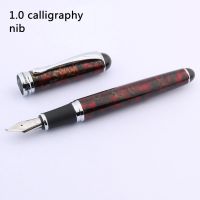 Jinhao red Ice flower 750 Silver Trim Calligraphy Nib Fountain Pen  Pens