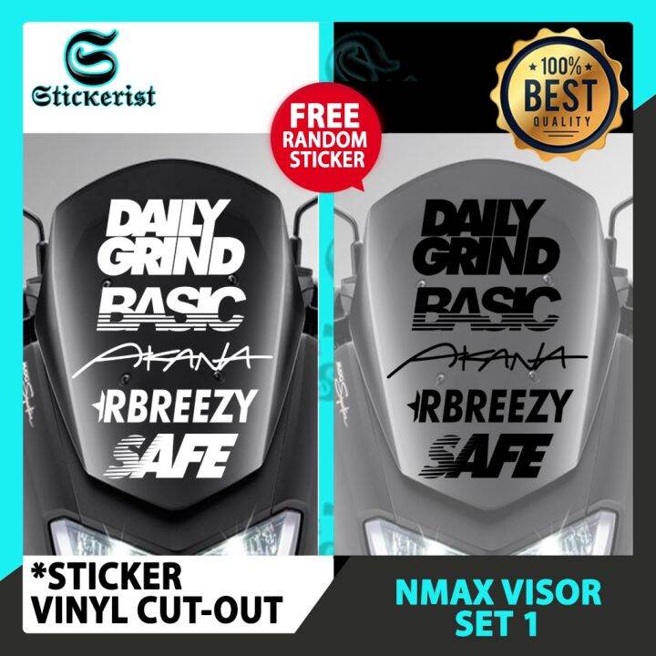 NMAX V1 V2 VISOR CUTOUT STICKER DECALS SET 1 Lazada PH