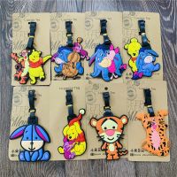 【DT】 hot  Disney Eeyore Pooh Winnie Tigger Piglet Anime Luggage Tags Cartoon Suitcase Tag Travel Accessories Bag Holder Label Gift
