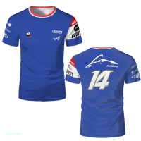F1 2023！New！Baru F1 Blue Short Sleeve T-shirt 2023 Summer Fashion High quality products （Freeprinting of names）