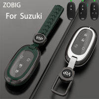 ZOBIG สำหรับ SUZUKI เคสที่ห้อยกุญแจพวงกุญแจ,เคสกุญแจป้องกันโลหะผสมสังกะสีสำหรับ Swift SX4S Cross Escuded DA17W MH34 MK21 SX4 MJ23 Solio Ma36s