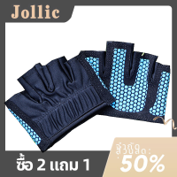 Jollic ถุงมือยิมยกน้ำหนักออกกำลังกายสำหรับผู้ชายผู้หญิง, ถุงมือฝึกกีฬาปั่นจักรยานออกกำลังกายสร้างร่างกายระบายอากาศได้กันลื่น