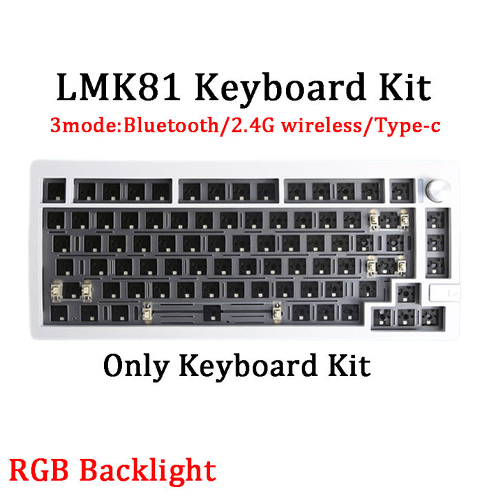 lmk81ที่กำหนดเองวิศวกรรมแป้นพิมพ์ชุด81คีย์-rgb-แสงไฟ-diy-วิศวกรรมแป้นพิมพ์ที่มีลูกบิดสำหรับคอมพิวเตอร์ตั้งโต๊ะแล็ปท็อป