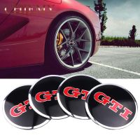 Auto parts 4pcs 56mm GTI Badge Car Wheel Hub Center Cap Sticker for GTI Volkswagen VW Golf