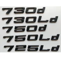 Black 730d 730Ld 725d 725Ld 750d 750Ld Car Emblem Emblems Rear Number Letters Badges for BMW 7 series E67 F01 F02 F03 G11 G12